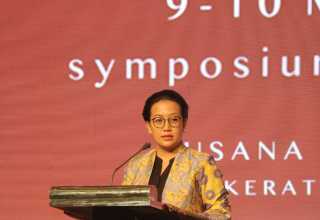 GKR Hayu sedang memberikan pidato pembukaan Simposium Internasional Kraton Jogja 2020